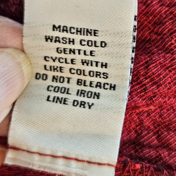 Habitat Clothes To Live In Tunic Top Size Large Red Textured Detail Button Boho - Picture 11 of 11